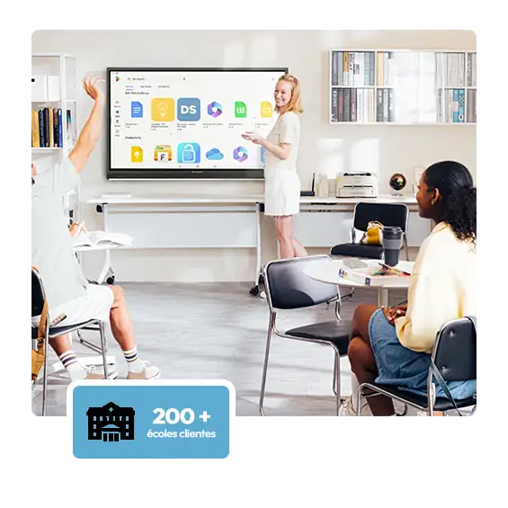 Salle de classe avec tableau interactif ViewSonic