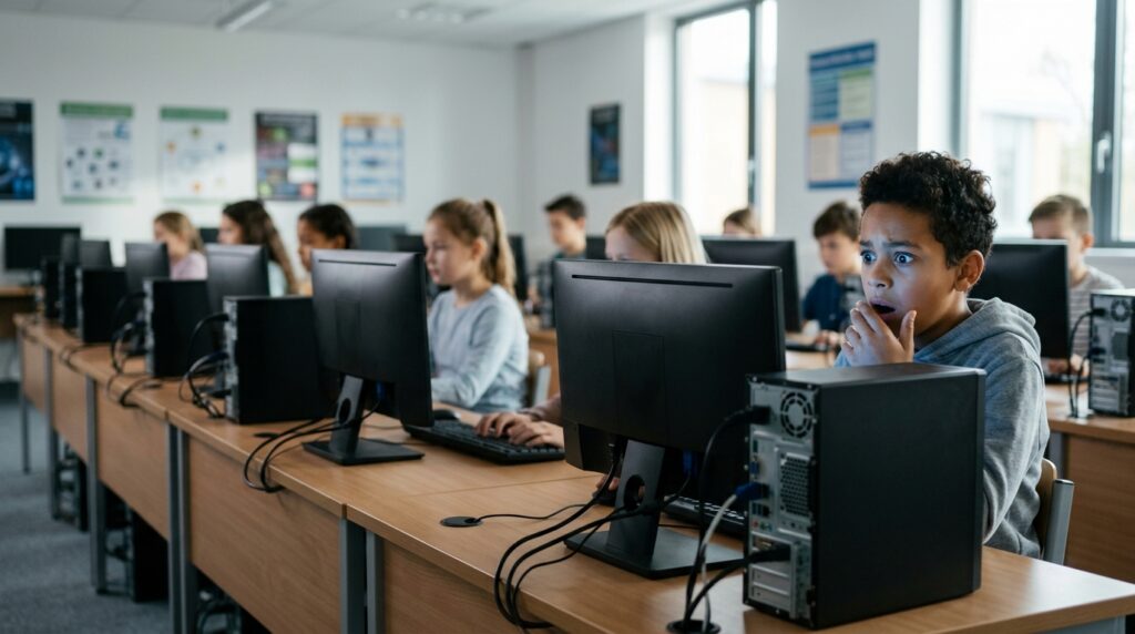 Cybersécurité salle informatique - Cybersécurité écoles